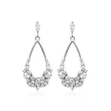 boucles d'oreilles argent et zirconium