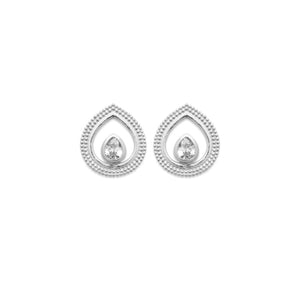 Boucles d'oreilles argent et zirconium