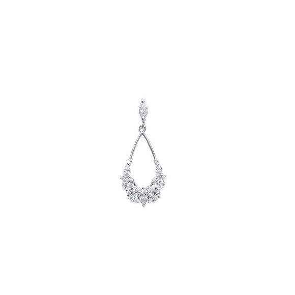 pendentif en argent et zirconium
