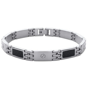 Bracelet acier et carbone Alex