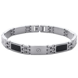 Bracelet acier et carbone Alex