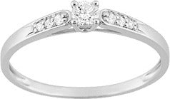 Solitaire Zirconium Or Blanc 18CT 304-74 et 304-71
