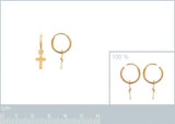 Boucles créoles croix