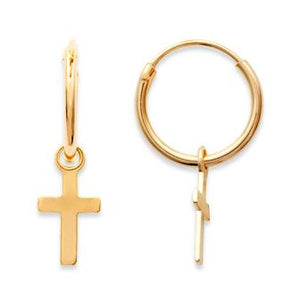 Boucles créoles croix