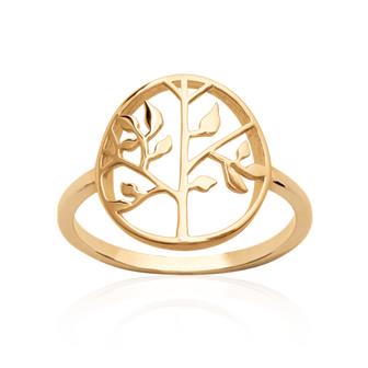 Bague arbre de vie en plaqué or