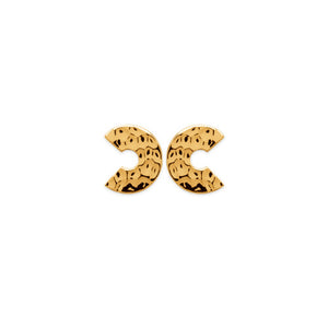 Boucles Eve martelé plaqué or