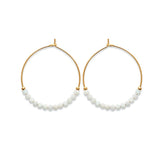 Boucles Pierre de lune et plaqué or 2