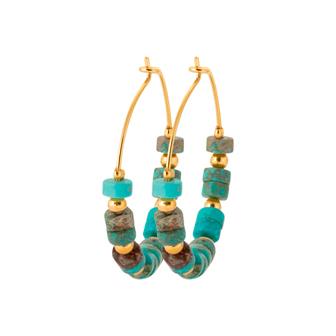 Boucles d'oreilles Jaspe bleu 2