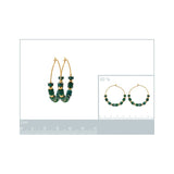 Boucles d'oreilles Jaspe vert