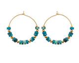 Boucles d'oreilles Jaspe bleu