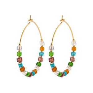 Boucles créoles multicolores