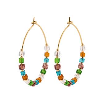 Boucles créoles multicolores