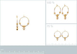 Boucles créoles plaqué or avec perles 2