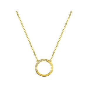 Collier en or jaune 9ct et zirconium 455-8