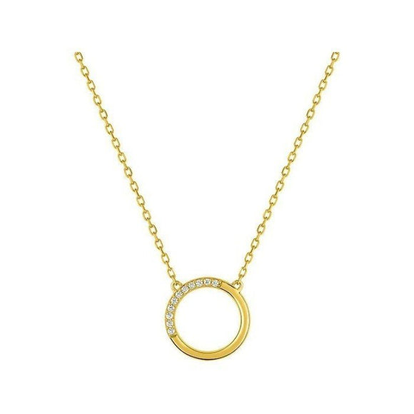 Collier en or jaune 9ct et zirconium 455-8