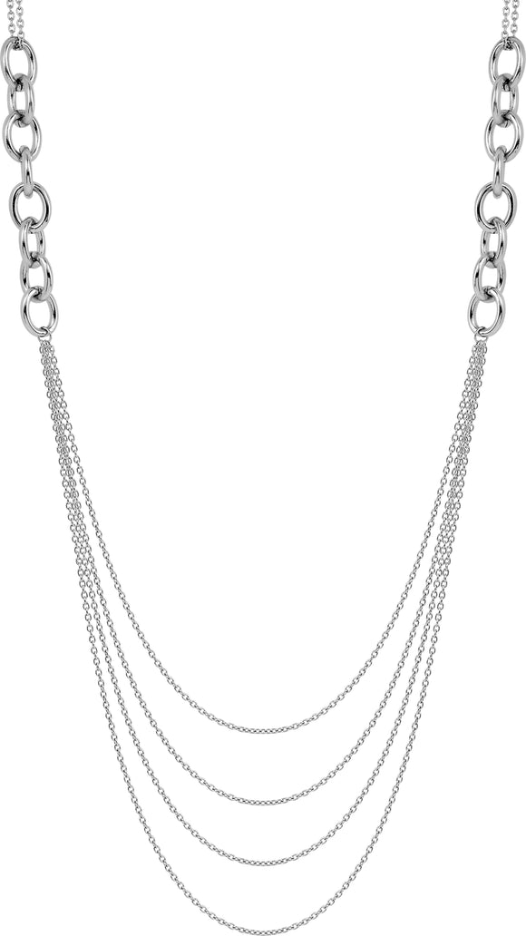 Collier sautoir en acier