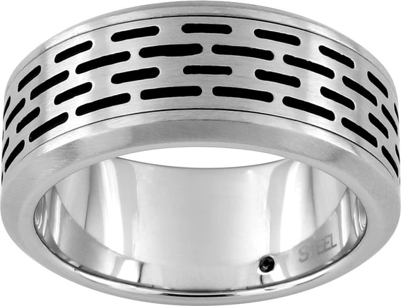 Bague en acier Noé