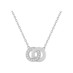 Collier en or blanc 9ct et zirconium