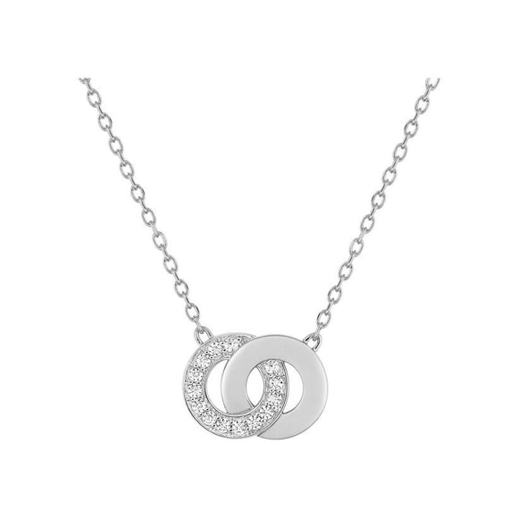Collier en or blanc 9ct et zirconium