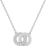 Collier en or blanc 9ct et zirconium