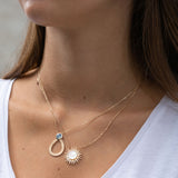 Collier Célestine avec Agate bleue