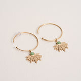 Boucles d'oreilles créoles Aventurine Gina