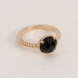 Bague Lisette avec Agate noire