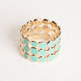 Bague Alba avec email turquoise