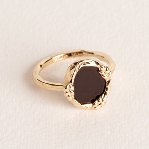 Bague Poppi avec Agate noire