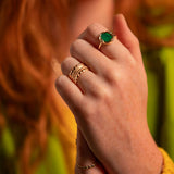 Bague Poppi avec Agate verte