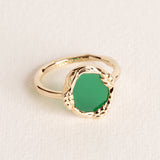 Bague Poppi avec Agate verte