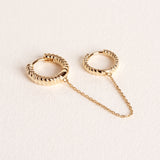 Bijou d'oreille double créoles Ella