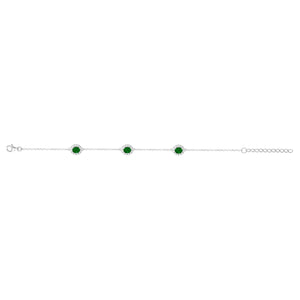 Bracelet argent Diana Vert