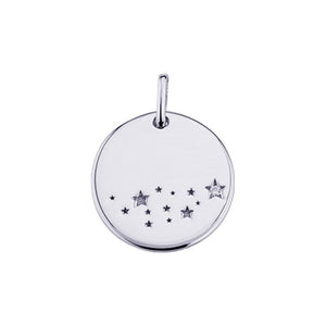 Pendentif avec étoiles en argent et zirconiums