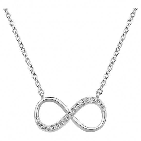 Collier infini zirconium Argent 2