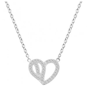 Collier coeur zirconium