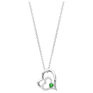 Collier coeur vert