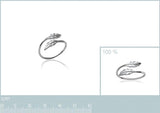 Bague Plume en argent