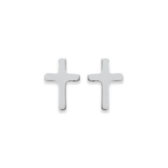 Boucles croix en argent