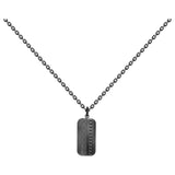 Collier Emilien en acier IP noir vintage