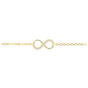 Bracelet infini en plaqué or 745-435