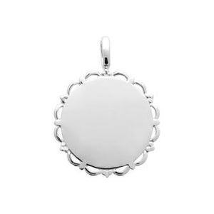 Pendentif rond dentelé