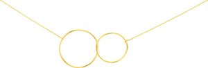 Collier 2 Anneaux or jaune 18 ct