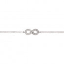 Bracelet infini zirconium Argent