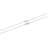Bracelet infini zirconium Argent