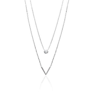 Collier double en argent