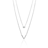 Collier double en argent