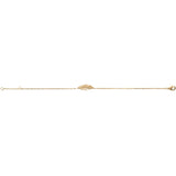 Bracelet plume en plaqué or