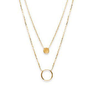 Collier double en plaqué or Lucie