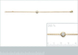 Bracelet plaqué et zirconium clos